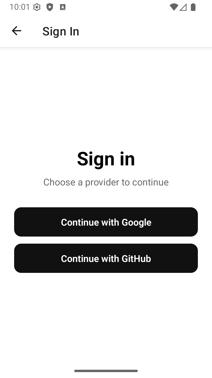 diary app screenshot