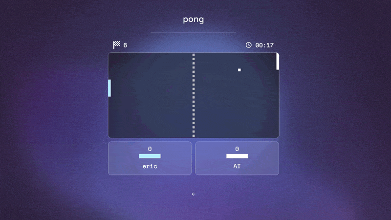 gif of the 2d pong game
