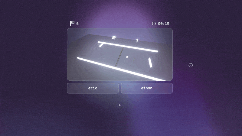 gif of the 3d pong game